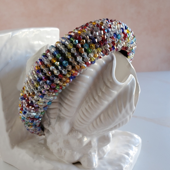 CRYSTAL covered headband dazzling prom wedding NWOT - Picture 7 of 9